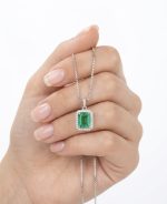Natural Swat Emerald 925 Silver Pendant | Zafar Khan Sons Gems