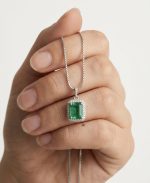 Natural Swat Emerald 925 Silver Pendant | Zafar Khan Sons Gems - Image 2