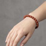 Natural Red Jasper Bracelet stretchable Beads Bracelet - Image 2