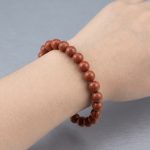 Natural Red Jasper Bracelet stretchable Beads Bracelet - Image 3