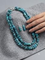 Handcrafted Natural Arizona Turquoise Jewelry Set - Image 2
