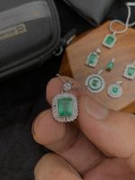 Natural Swat Emerald 925 Silver Pendant | Zafar Khan Sons Gems