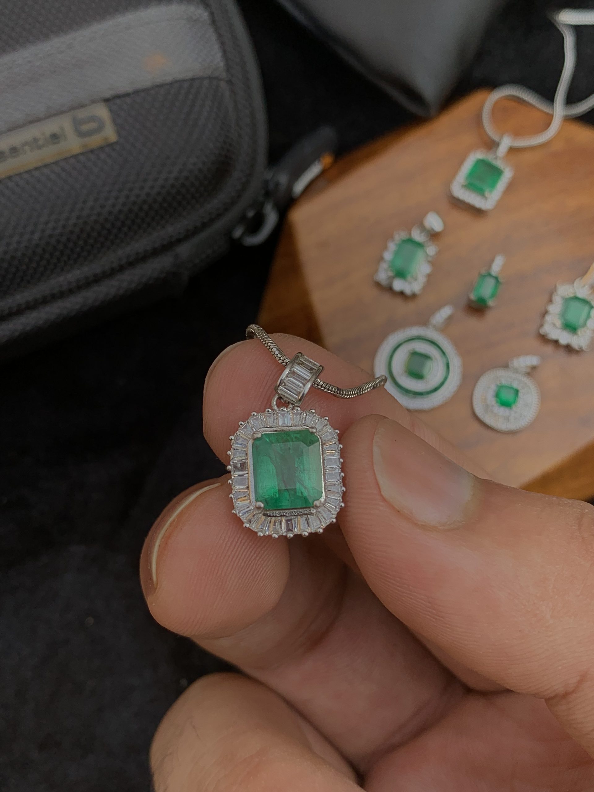IMG_3264 Natural Swat Emerald 925 Silver Pendant | Zafar Khan Sons Gems - Image 1