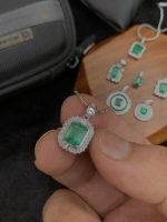 Natural Swat Emerald 925 Silver Pendant | Zafar Khan Sons Gems - Image 2