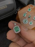 Natural Swat Emerald 925 Silver Pendant | Zafar Khan Sons Gems - Image 3