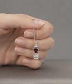 Natural Orange Garnet Sterling Silver 925 Pendant, Unheated African Gemstone - Image 3