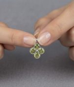 Genuine Peridot Clover Flower 925 Silver Pendant Necklace - Image 2