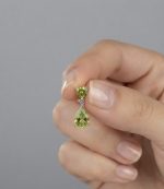 Natural Pakistani Peridot Pendant 925 Sterling Silver Rhodium Plated Gemstone Jewelry - Image 3