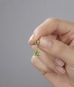 Natural Pakistani Peridot Pendant 925 Sterling Silver Rhodium Plated Gemstone Jewelry