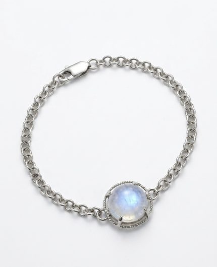 Natural Moonstone 925 Sterling Silver Bracelet - African Stone