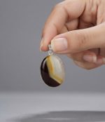 Unique Piece of Sterling Silver 925 Natural Agate Pendant