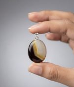 Unique Piece of Sterling Silver 925 Natural Agate Pendant