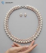 Natural Pearl Silver 925 Jewellery Set from America stone Rhodium plated - Image 3