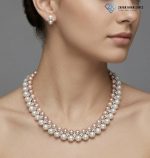 Natural Pearl Silver 925 Jewellery Set from America stone Rhodium plated