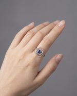 Natural Sri Lankan Blue Sapphire Ring – 0.80ct Oval Stone in 925 Silver - Image 2