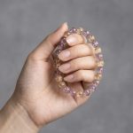 Natural African Ametrine 8mm Stretch Bead Bracelet (Unheated)