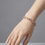 Natural African Ametrine 8mm Stretch Bead Bracelet (Unheated) - Image 4